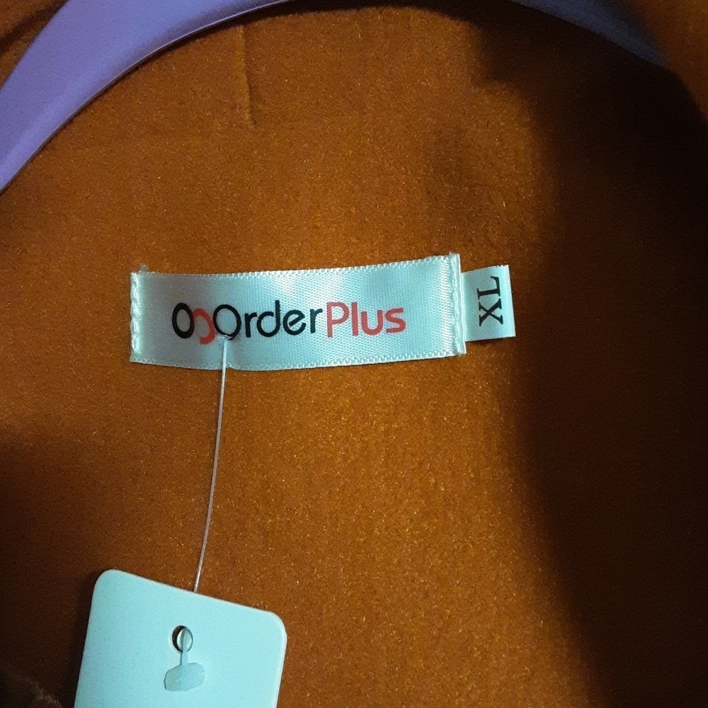 O ORDERPLUS Women's Coat Orange Size XL. - Picture 2 of 9